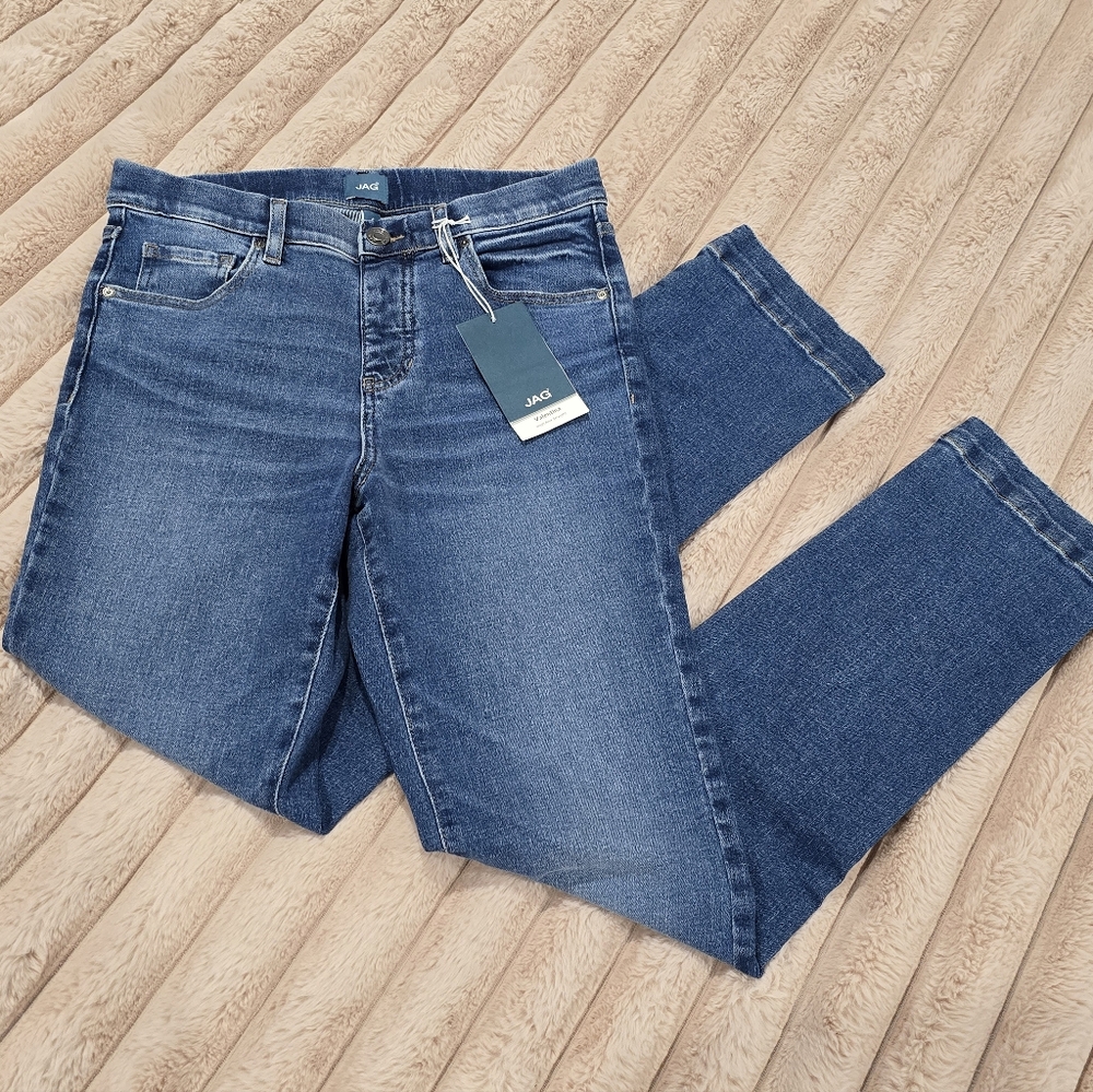 JAG Valentina High Rise Straight Jeans • Electric Blue • Size 6/32 • NWT